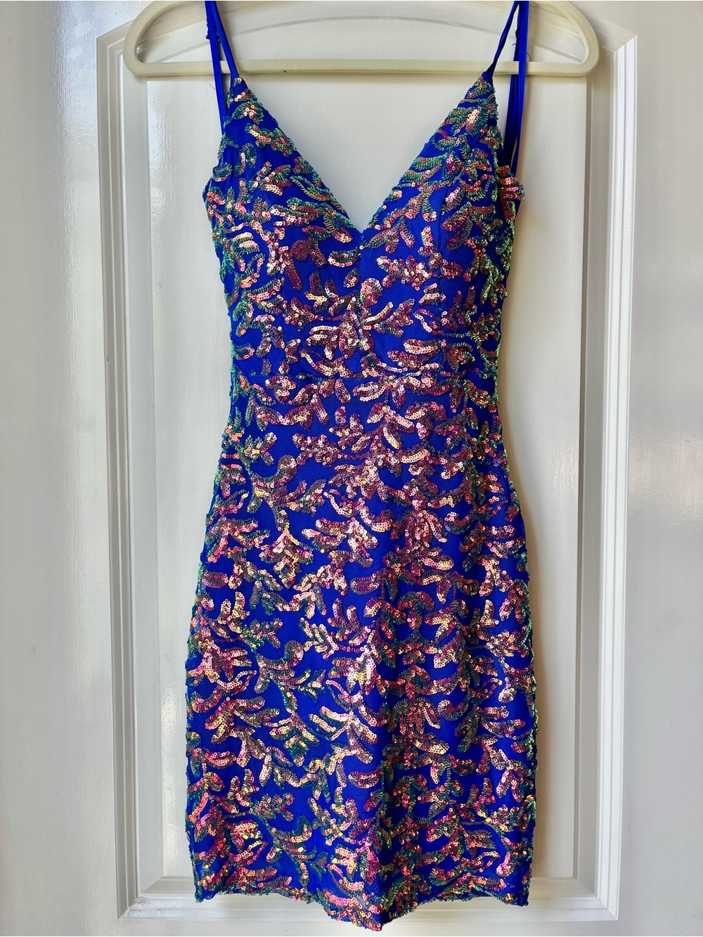 Love, Nickie Lew Irridescent Sequin Mini Dress Size Small
